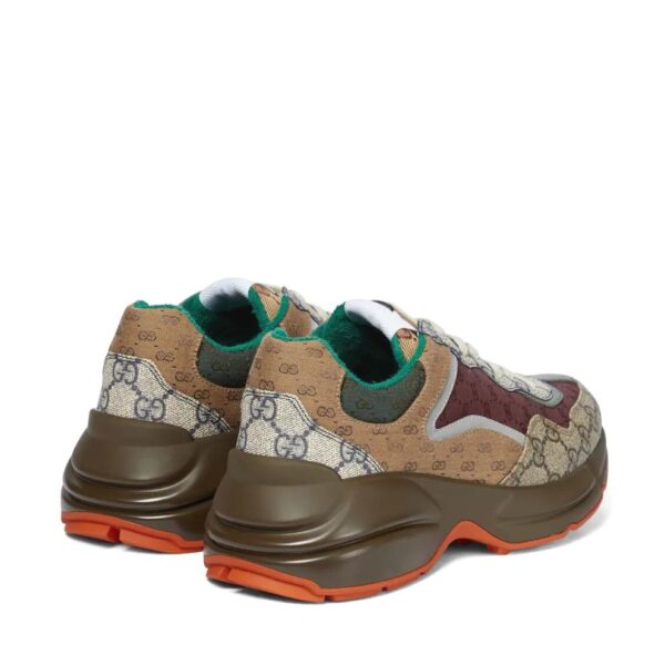 Gucci Multicolor Canvas and Leather Rhyton Sneakers - Image 2
