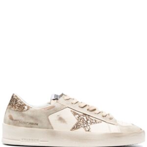Golden Goose Lace-up sneakers with star badge gold