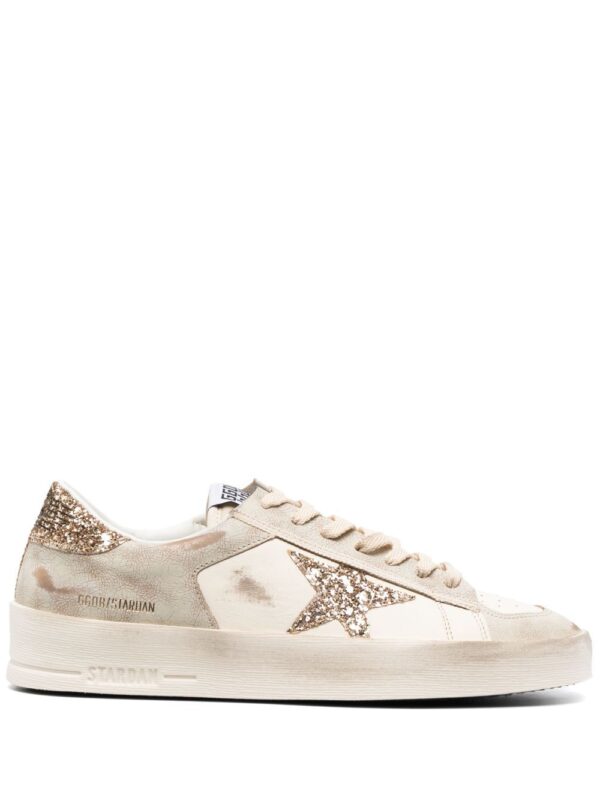 Golden Goose Lace-up sneakers with star badge gold