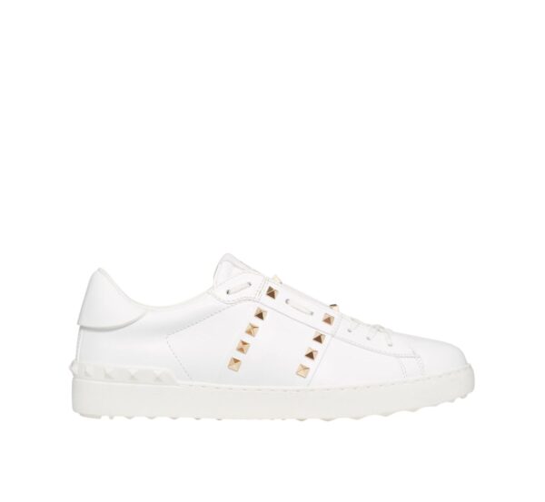 VALENTINO CALFSKIN ROCKSTUD UNTITLED SNEAKER