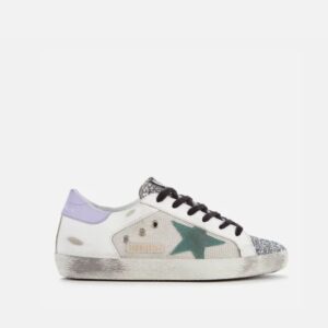 Golden Goose Women's Superstar Trainers - Silver Glitter/Cord Gum/Anise Star