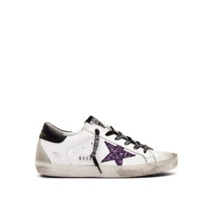 purple golden goose sneakers