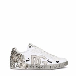 Portofino Leather Low Top Sneaker Silver