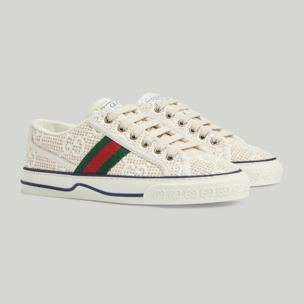Gucci white Cotton Silk Tennis Racket Embroidered - Image 2