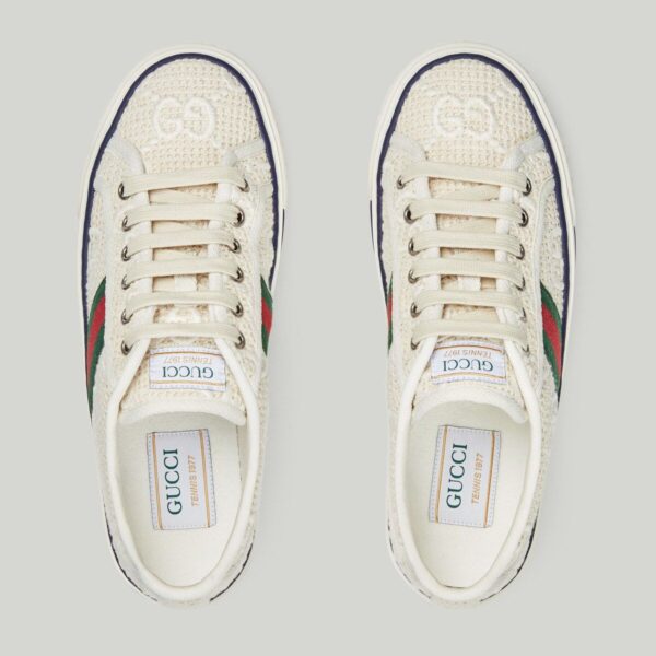 Gucci white Cotton Silk Tennis Racket Embroidered - Image 4