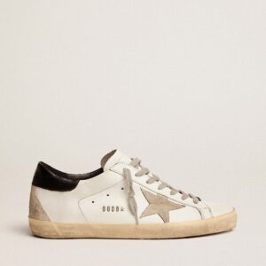 Super-Star with black heel tab and metal stud lettering