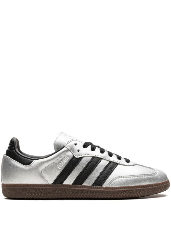 adidas Samba OG "Silver Metallic/Black/Gum" sneakers