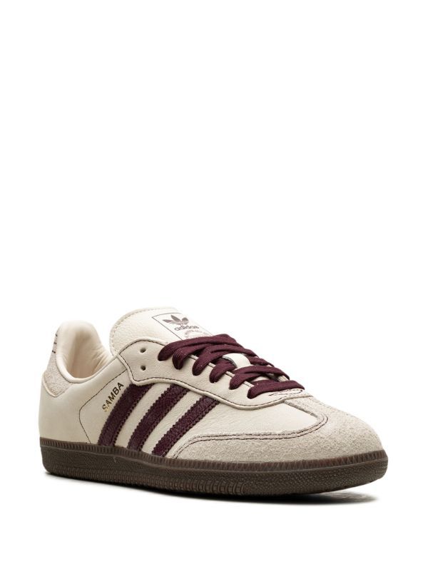 adidas Samba OG "Wonder White/Maroon" sneakers - Image 3