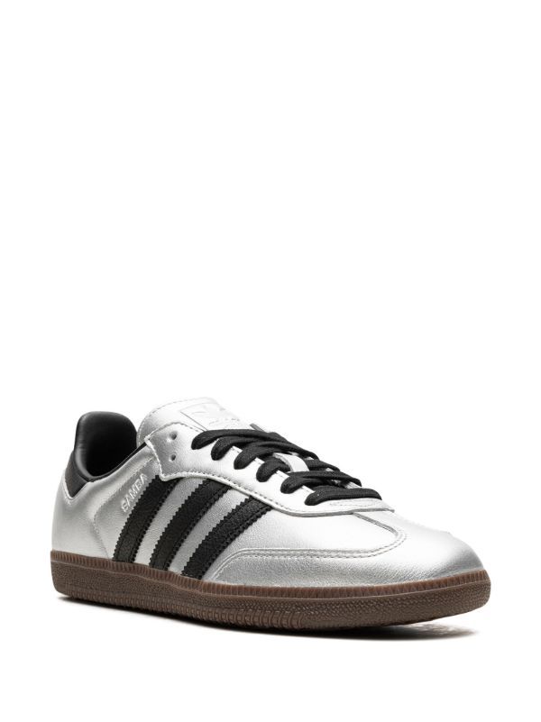 adidas Samba OG "Silver Metallic/Black/Gum" sneakers - Image 4