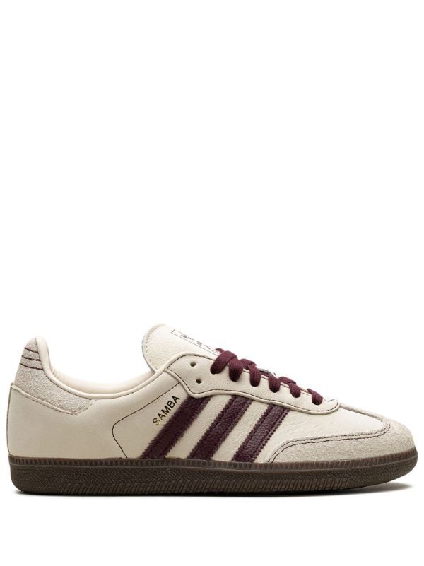 adidas Samba OG "Wonder White/Maroon" sneakers