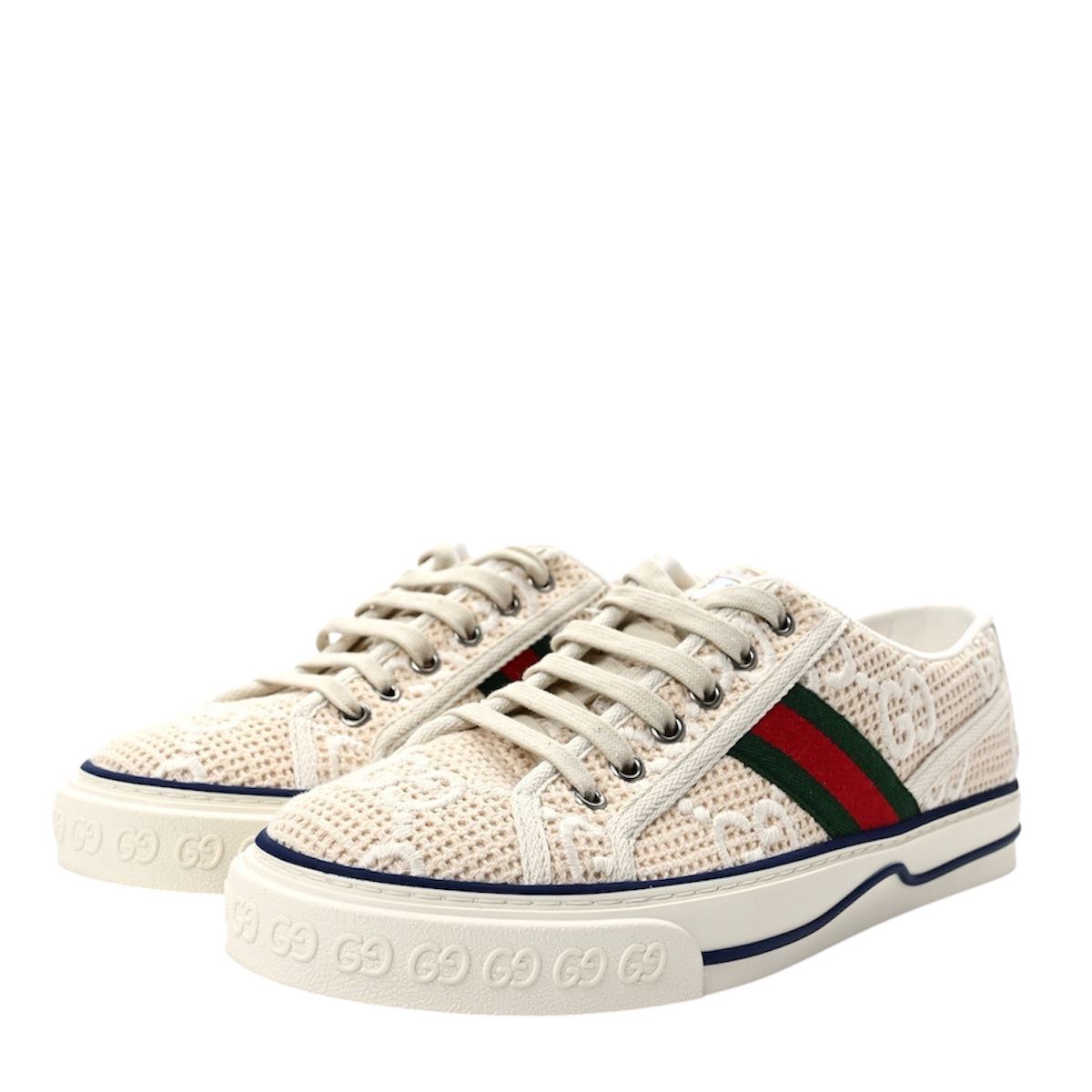 Gucci Women's Tennis 1977 GG Embroidered Crochet Cotton - Image 4