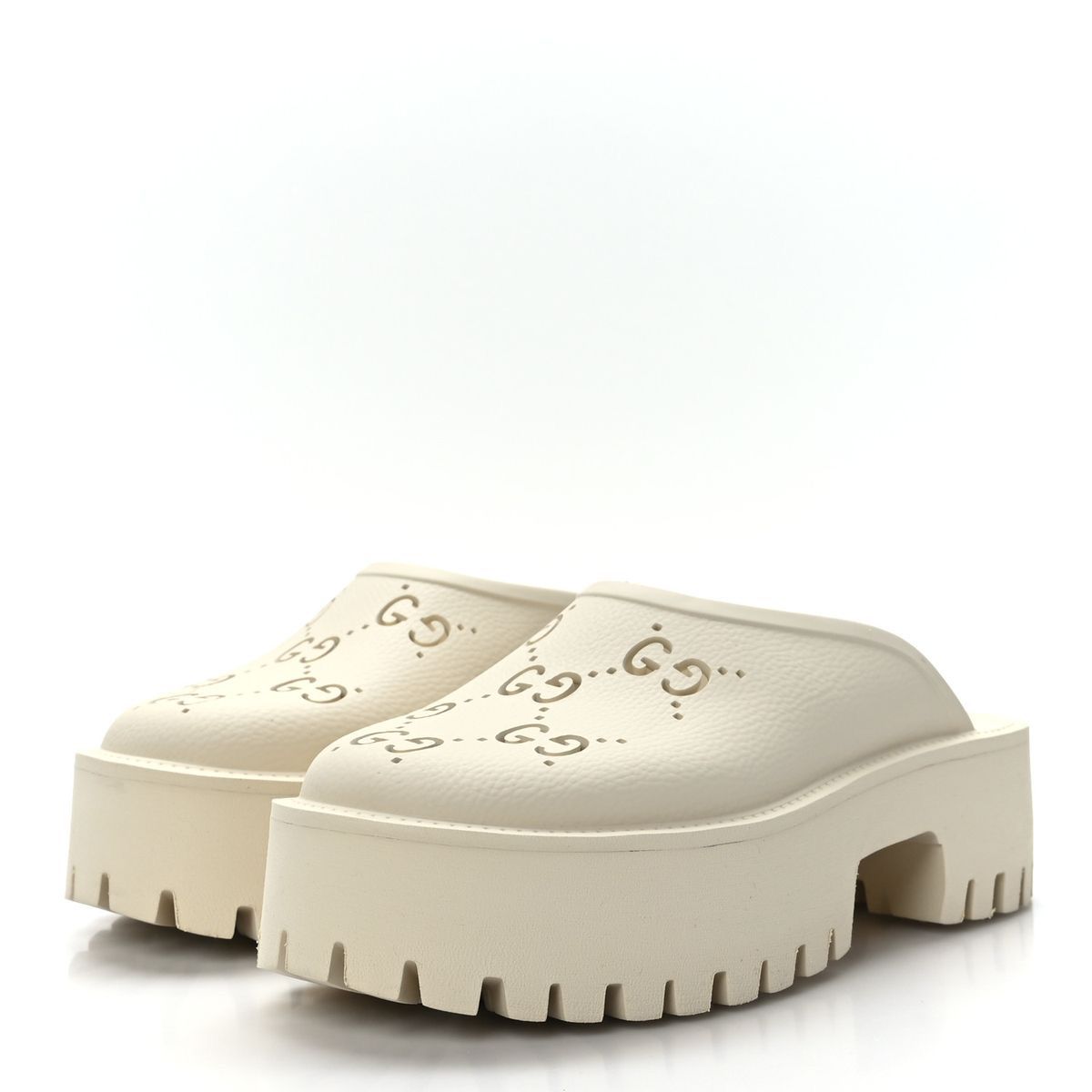 Gucci Rubber GG Monogram Perforated Elea Platform - Image 2