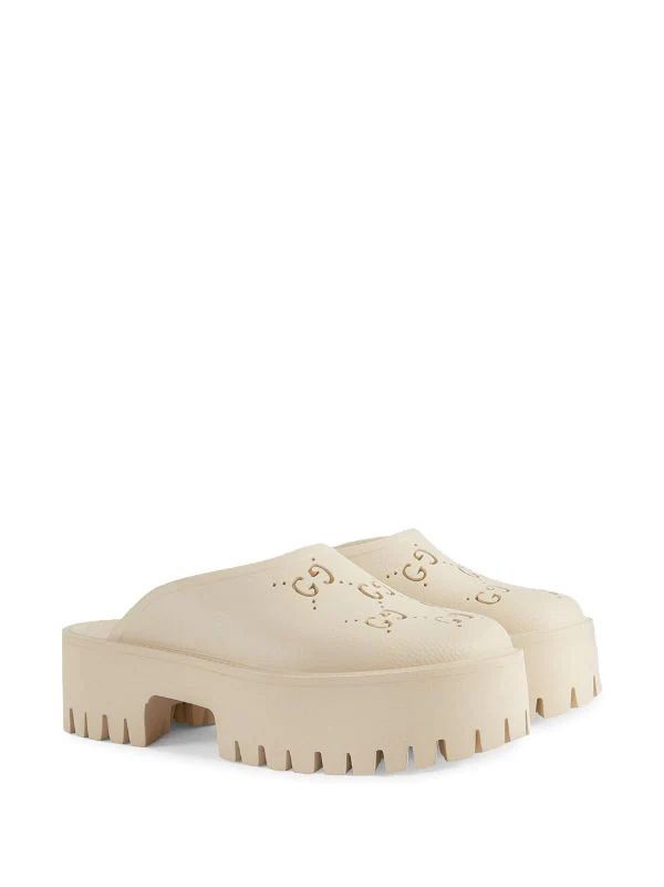 Gucci Rubber GG Monogram Perforated Elea Platform - Image 4