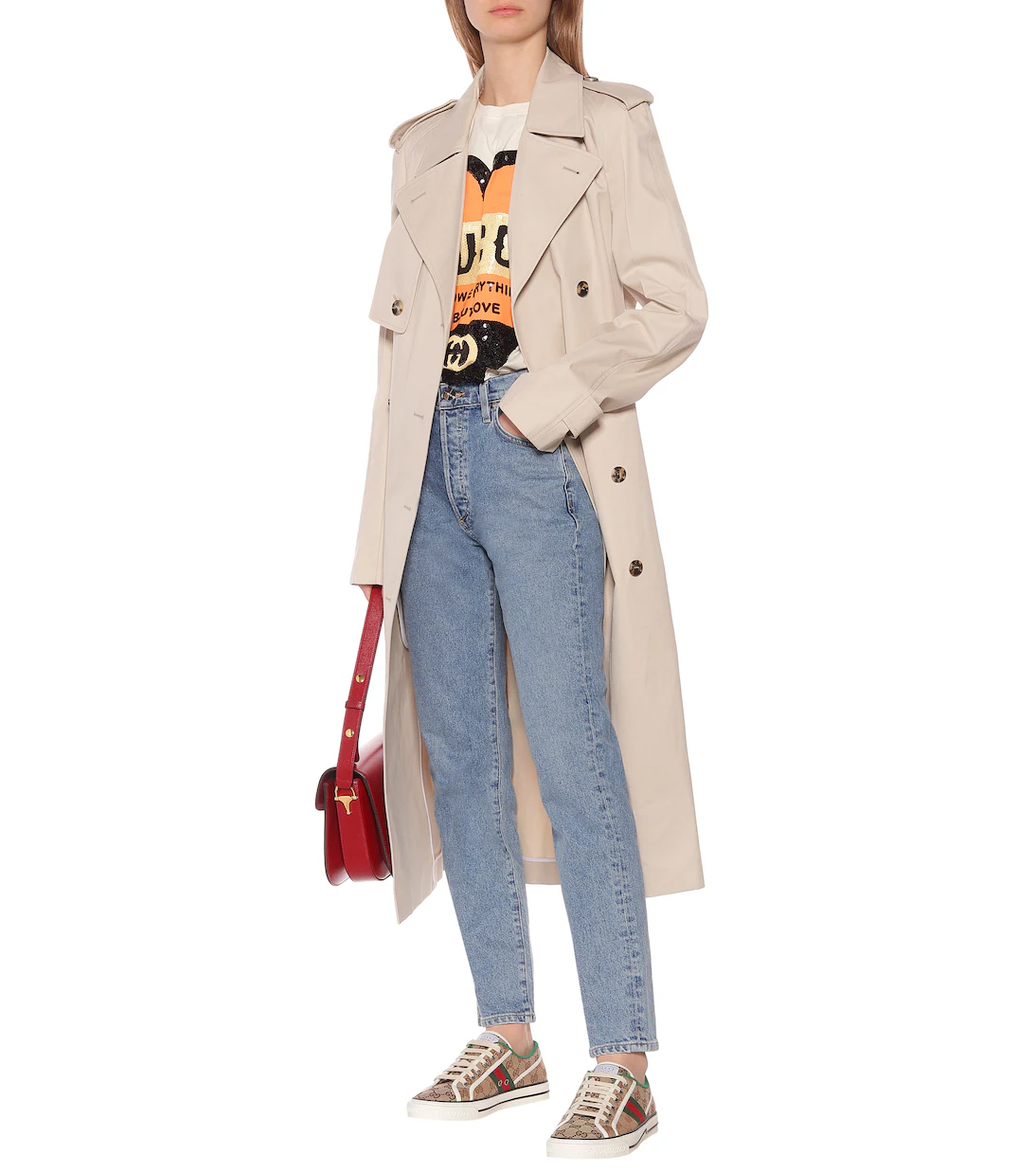 Gucci , Tennis 1977 , canvas sneakers, women , Beige - Image 4