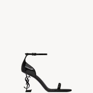 OPYUM SANDALS IN PATENT LEATHER BLACK