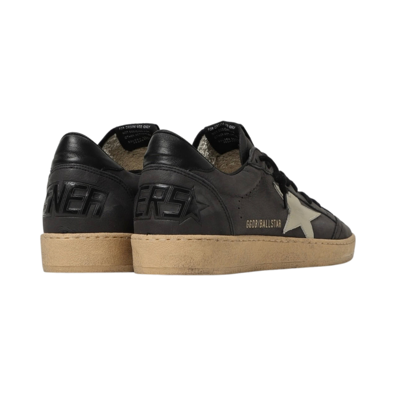 Golden Goose Ball Star in glitter with leather star and metallic leather heel tab Dark Grey Sand(Men) - Image 3